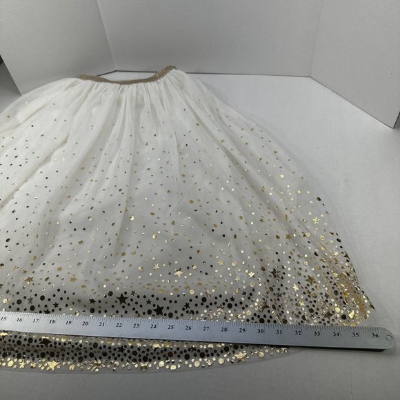 Cat And Jack Girl's Size Medium 7-8 Skirt Lined Lace And Sparkles White Preowned - Picture 7 of 9
